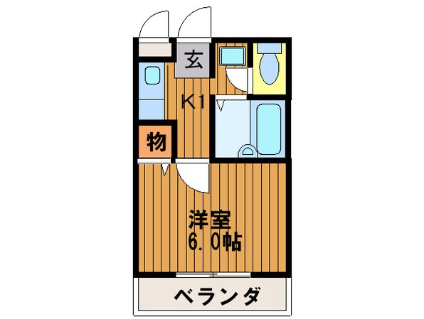 フラットカキノキの物件間取画像